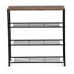 Shoe rack GD-414 natural wood