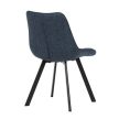 Dining Chair with Blue Fabric HC-465 BLUE2