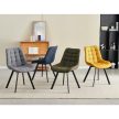 Dining Chair with Yellow Fabric HC-465 YEL2