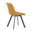 Dining Chair with Yellow Fabric HC-465 YEL2