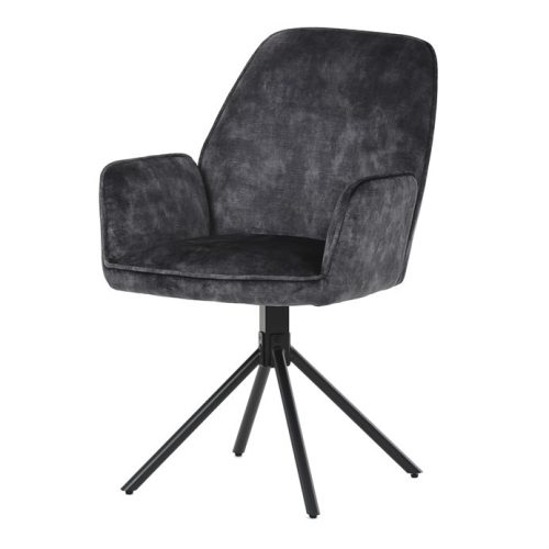 Fekete Bársony Étkezőszék. HC-511 BK4