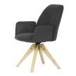 Black Fabric Dining Chair HC-539 BK3