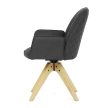 Black Fabric Dining Chair HC-539 BK3
