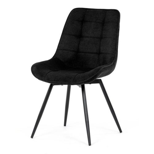 Jedálenská stolička čierna, textilný materiál HC-T1130 BK2