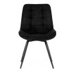 Jedálenská stolička čierna, textilný materiál HC-T1130 BK2