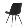Jedálenská stolička čierna, textilný materiál HC-T1130 BK2