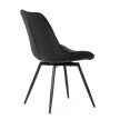 Jedálenská stolička čierna, textilný materiál HC-T1130 BK2