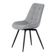Jedálenská stolička sivá, textilný materiál HC-T1130 GREY2