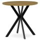Round dining table 80x80 cm MDF in wild oak finish - HT-F4108 OAK