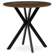 Kör alakú Étkezőasztal 80×80 cm, MDF, Old Wood. HT-F4108 OLW