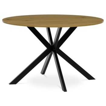   Kerek Étkezőasztal 120×120 cm, MDF, Vad Tölgy. HT-F4120 OAK