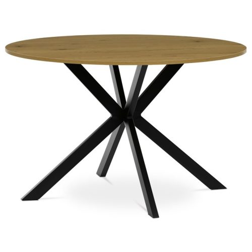 Kerek Étkezőasztal 120×120 cm, MDF, Vad Tölgy. HT-F4120 OAK