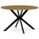Kerek Étkezőasztal 120×120 cm, MDF, Vad Tölgy. HT-F4120 OAK