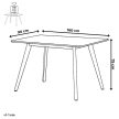 HT-F4416 Dining Table 160x90 cm MDF Grey Oak GREY