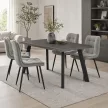 Étkezőasztal 140 × 80 cm MDF szürke tölgy GREY