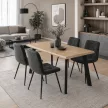 Étkezőasztal 140 × 80 cm MDF vad tölgy OAK