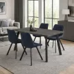 Étkezőasztal 160 × 90 cm MDF szürke tölgy GREY