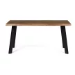 Étkezőasztal 160 × 90 cm MDF öreg fa OLW