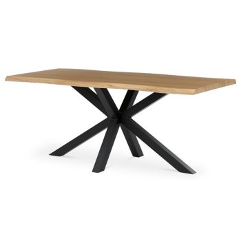   Étkezőasztal Vadtölgy/Fekete Színben. 180x90cm. HT-F4618 OLW