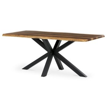   Étkezőasztal Öregtölgy/Fekete Színben. 180x90cm. HT-F4618 OLW