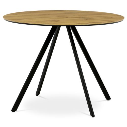 Kerek Étkezőasztal 100x100cm,  Tölgy Színben, HT-R5010 Oak