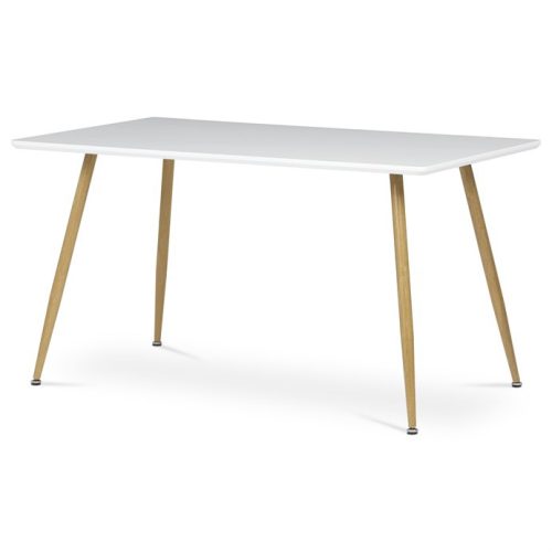 Étkezőasztal 140×80 cm, MDF, Fehér. HT-W1214 WT