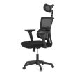 Fekete hálós irodai szék hintamechanikával. KA-B1025 BK