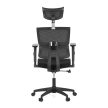 Fekete hálós irodai szék hintamechanikával. KA-B1025 BK