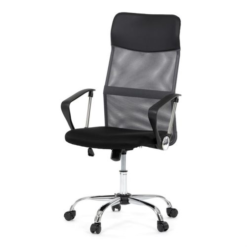 Irodai szék, hintamechanizmussal, szürke hálós anyag, KA-E305 GREY
