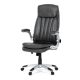 Grey Faux Leather Executive Office Chair with Rocking Mechanism KA-F1218