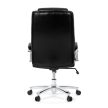 Fekete ökobőr irodai szék hintamechanikával. KA-F1385 BK