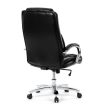 Fekete ökobőr irodai szék hintamechanikával. KA-F1385 BK