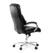 Fekete ökobőr irodai szék hintamechanikával. KA-F1385 BK