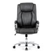 Szürke Ökobőr Irodai Főnöki Szék Hinta Mechanikával. KA-F1385 GREY