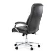 Szürke Ökobőr Irodai Főnöki Szék Hinta Mechanikával. KA-F1385 GREY