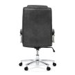 Szürke Ökobőr Irodai Főnöki Szék Hinta Mechanikával. KA-F1385 GREY