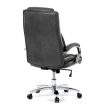 Szürke Ökobőr Irodai Főnöki Szék Hinta Mechanikával. KA-F1385 GREY