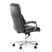 Szürke Ökobőr Irodai Főnöki Szék Hinta Mechanikával. KA-F1385 GREY