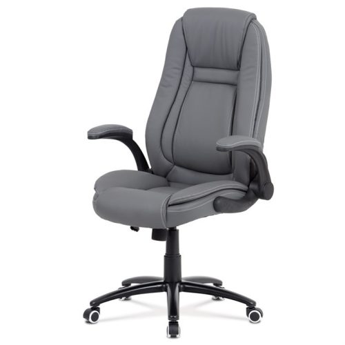 Grey Faux Leather Executive Office Chair with Rocking Mechanism KA-G301