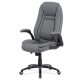 Grey Faux Leather Executive Office Chair with Rocking Mechanism KA-G301