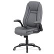 Grey Faux Leather Executive Office Chair with Rocking Mechanism KA-G301