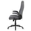 Grey Faux Leather Executive Office Chair with Rocking Mechanism KA-G301