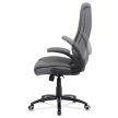 Grey Faux Leather Executive Office Chair with Rocking Mechanism KA-G301