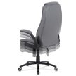 Grey Faux Leather Executive Office Chair with Rocking Mechanism KA-G301
