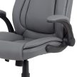 Grey Faux Leather Executive Office Chair with Rocking Mechanism KA-G301