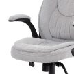 Ezüst Szövet Irodai Főnöki Szék, Szinkron Mechanikával. KA-G303 SIL2