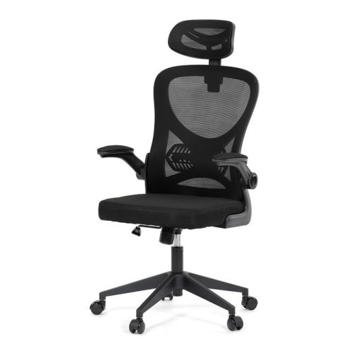 Irodai forgószék hintamechanikával, fekete kárpittal. KA-K2021 BK