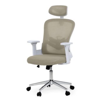 Recliner armchair AK-L7285 beige corduroy with footrest