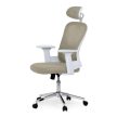 Recliner armchair AK-L7285 beige corduroy with footrest