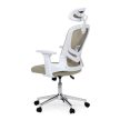 Recliner armchair AK-L7285 beige corduroy with footrest